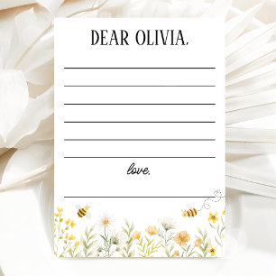 Bee 1st Birthday Time Capsule Card