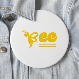 Bee 6 Cm Round Badge