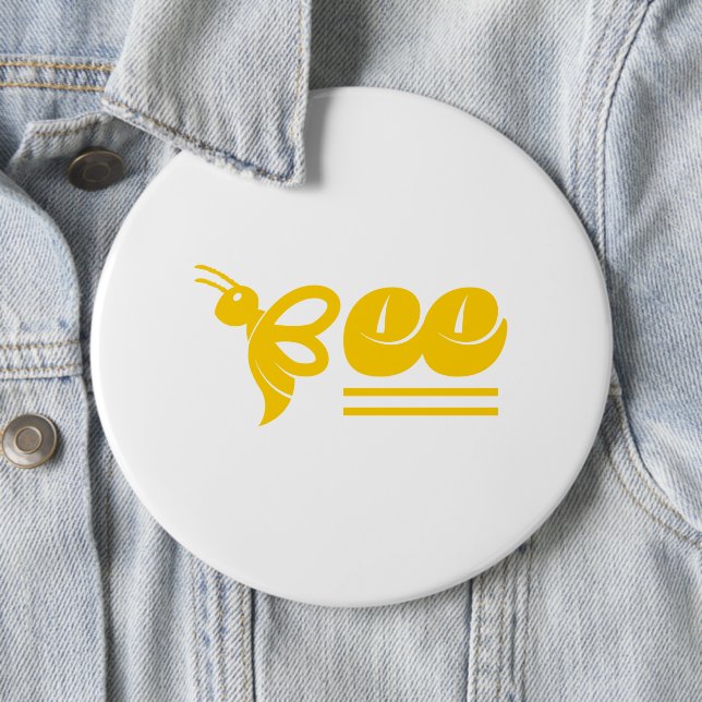 Bee 6 Cm Round Badge (In Situ)