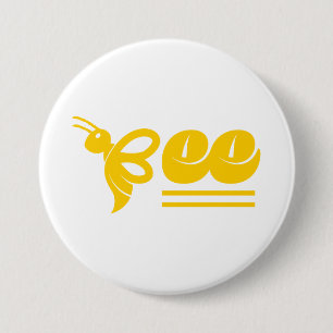 Bee 7.5 Cm Round Badge