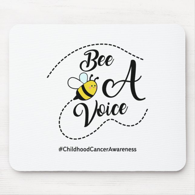 Bee A Voice Childhood Cancer Awareness  Mouse Mat (Front)