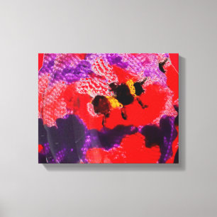 Bee Abstract Colourful Bug Art Canvas Print