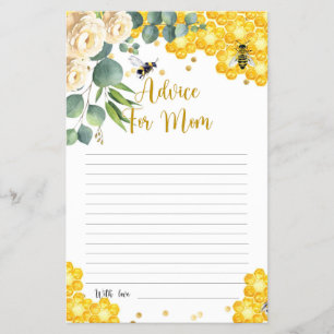 Bee Advice For Mum Game Card 
