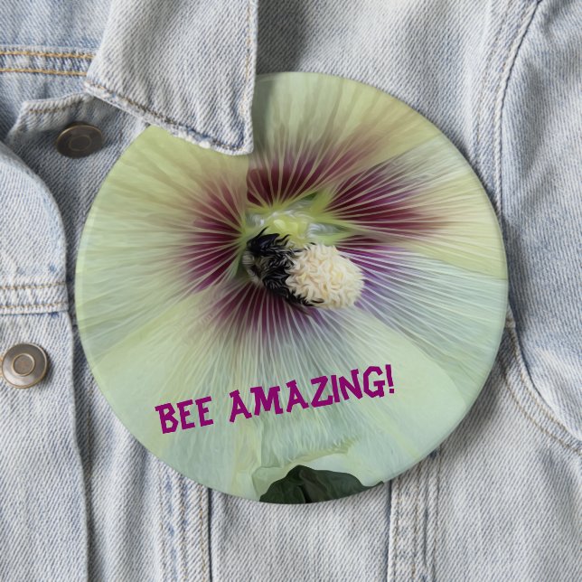 Bee Amazing! 6 Cm Round Badge (In Situ)