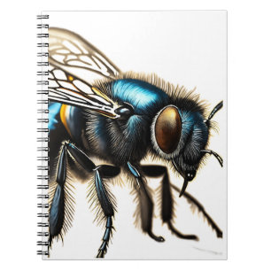 Bee Among Flies – Charcoal Sketch Notebook