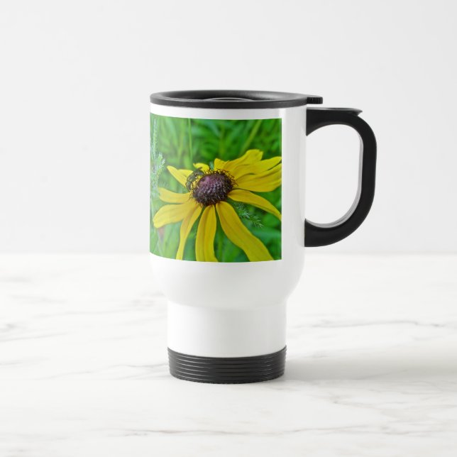 Bee and Black Eyed Susan Travel Mug (Right)