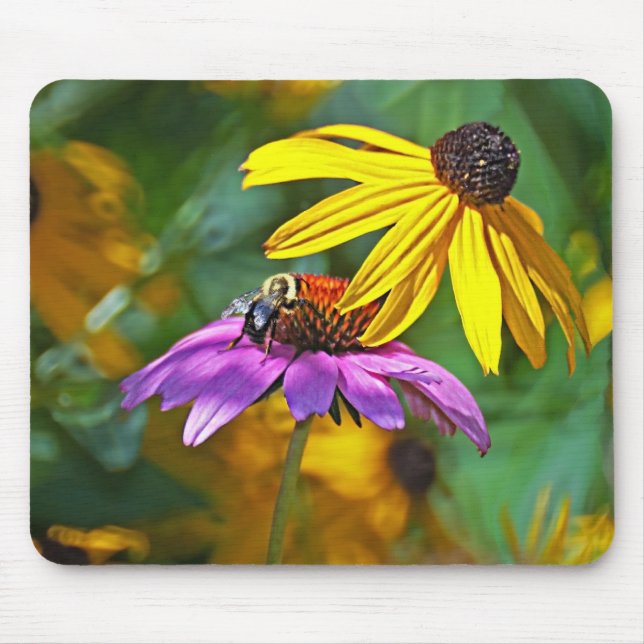 Bee and Blossoms Mouse Mat (Front)
