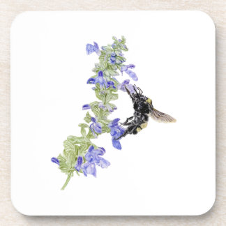 Bee and Blue Sage Coaster