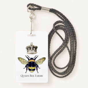 Bee and Crown Business ID Badge