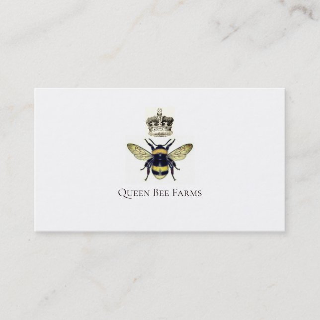 Bee And Crown Farm Beekeeper Business Card (Front)