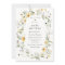 Bee and Delicate Wildflower Baby Shower Invitation