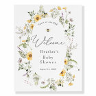 Bee and Delicate Wildflower Baby Shower Welcome