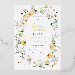Bee and Delicate Wildflower Bridal Shower