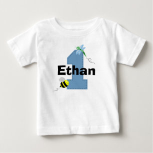 Bee and Dragonfly First Birthday Shirt