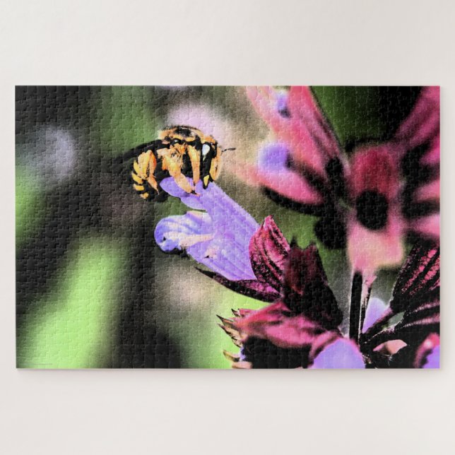 Bee and Flower 20x30 1014 pccna Jigsaw Puzzle (Horizontal)