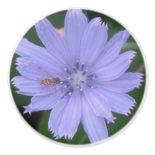Bee and Flower Ceramic Knob