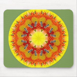 Bee and Flower Mouse Mat