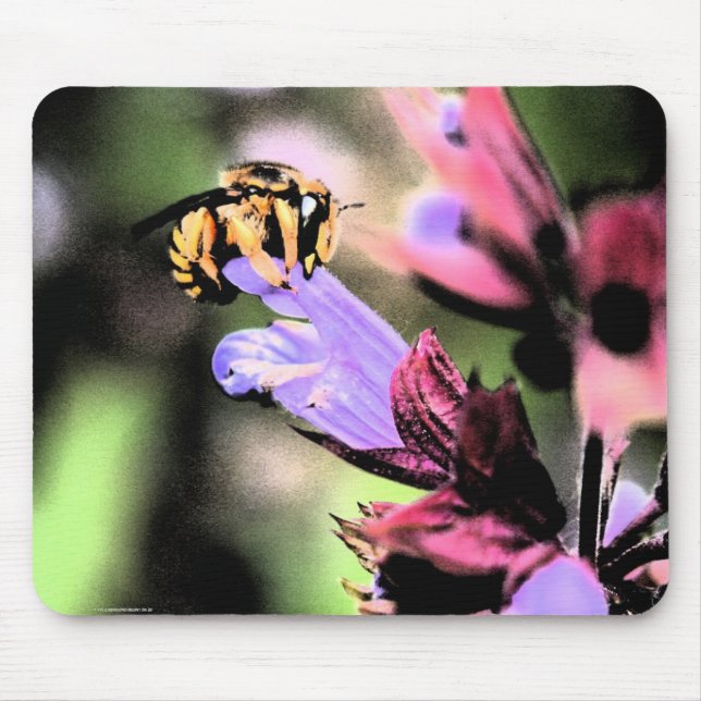 Bee and Flower mpcna Mouse Mat (Front)