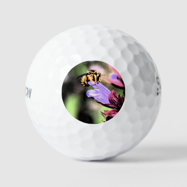 Bee and Flower ssf gbcna Golf Balls (Front)