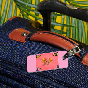 Bee And Flowers Luggage Tag