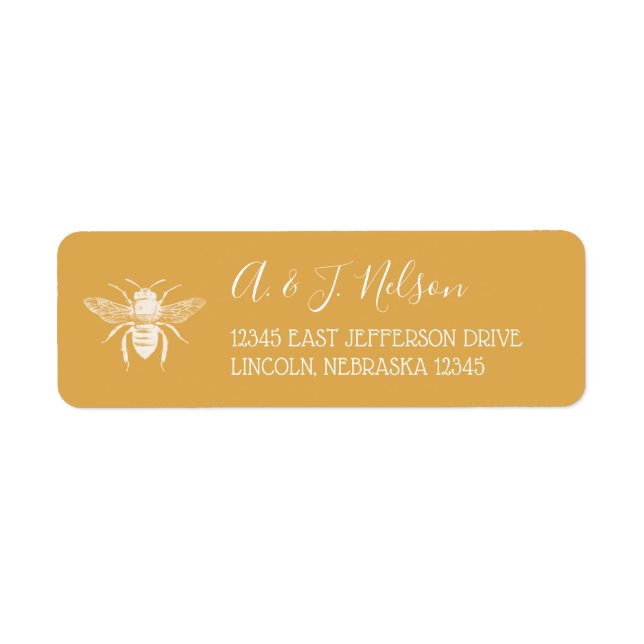 Bee and Golden Honeycomb Pattern 2 (Front)