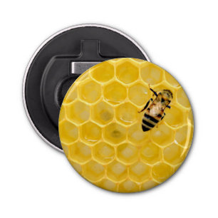 bee and honeycomb bottle opener