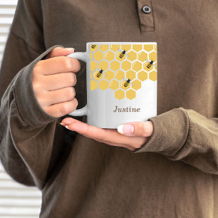 Bee and Honeycomb Coffee Mug