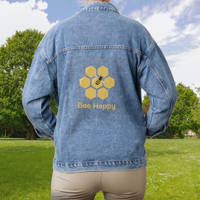 Bee and Honeycomb Denim Jacket (Bee and Honeycomb Denim Jacket)
