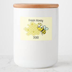Bee and Honeycomb Design Food Label