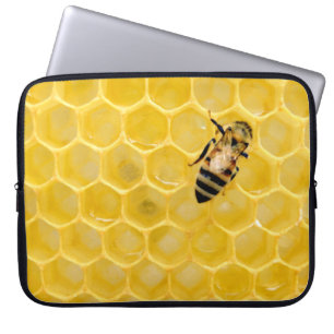 bee and honeycomb laptop sleeve