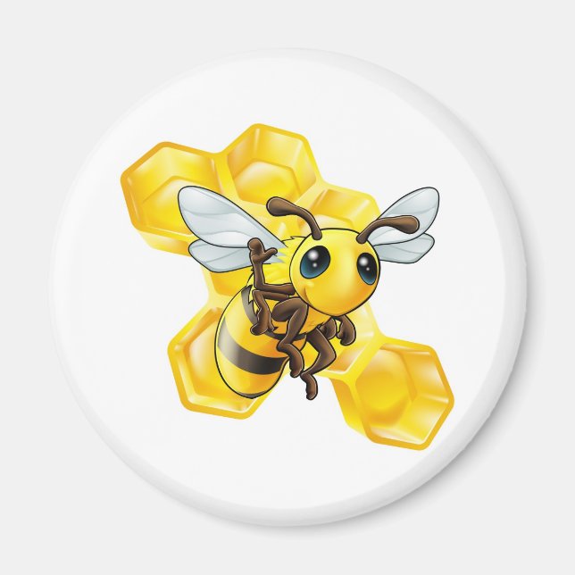 Bee and honeycomb magnet (Front)