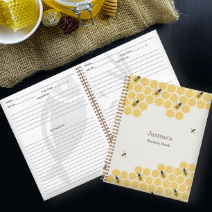 Bee and Honeycomb Pattern Notebook