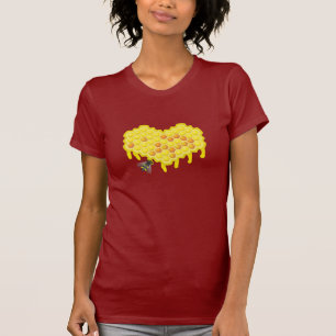 Bee and honeycomb sweet heart T-Shirt