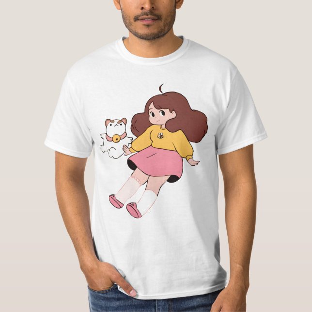 bee and puppycat cardamon Happy T-Shirt (Front)