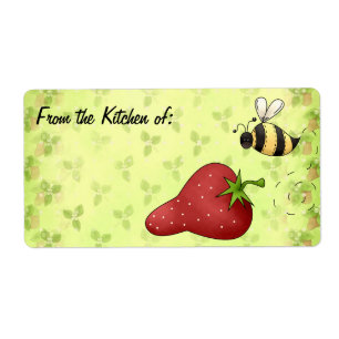 Bee and Strawberry From the Kitchen Labels