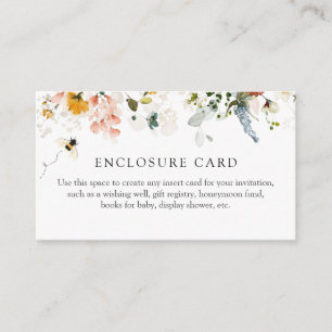 Bee and Vintage Floral Shower Enclosure Card