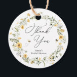 Bee and Wildflower Bridal Shower Gift Tags<br><div class="desc">Bee themed favour tag,  perfect for a bridal shower,  baby shower or just to say thank you. Customise with name,  event date or custom text.</div>