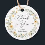 Bee and Wildflower Bridal Shower Gift Tags<br><div class="desc">Bee themed favour tag,  perfect for a bridal shower,  baby shower or just to say thank you. Customise with name,  event date or custom text.</div>