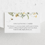 Bee and Yellow Wildflower Enclosure Card<br><div class="desc">Use this space to custom create any insert card for your invitation such as a gift registry,  wishing well,  honeymoon fund,  books for baby,  display shower,  etc. Featuring watercolor yellow wildflowers and a buzzing bee.</div>