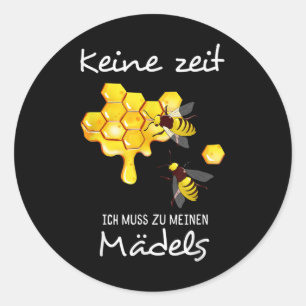 Bee Animal Protection, Honey Motifs, Animals, Gard Classic Round Sticker