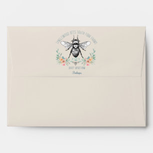 Bee Apiary Beekeeper Business Cream Envelope