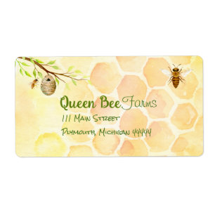 Bee Apiary Honey Shipping Labels