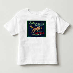 Bee Apple Crate Label Toddler T-Shirt