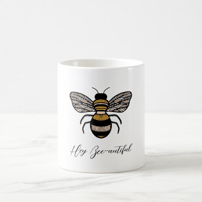 Bee Art Coffee Mug (Center)