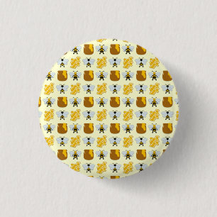 Bee Art For Kids 3 Cm Round Badge