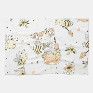 Bee Art Tea Towel