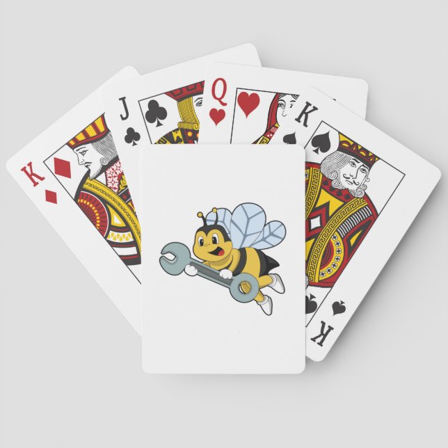 Bee as Mechanic with Wrench Playing Cards (Back)