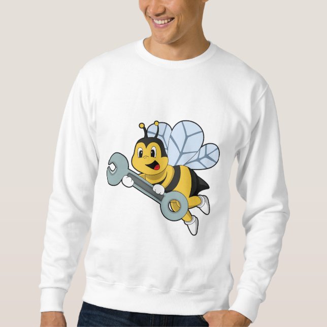 Bee as Mechanic with Wrench Sweatshirt (Front)