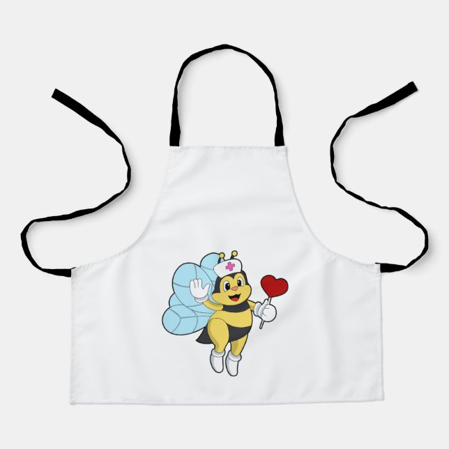 Bee as Nurse with Heart.PNG Apron (Front)