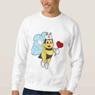 Bee as Nurse with Heart.PNG Sweatshirt